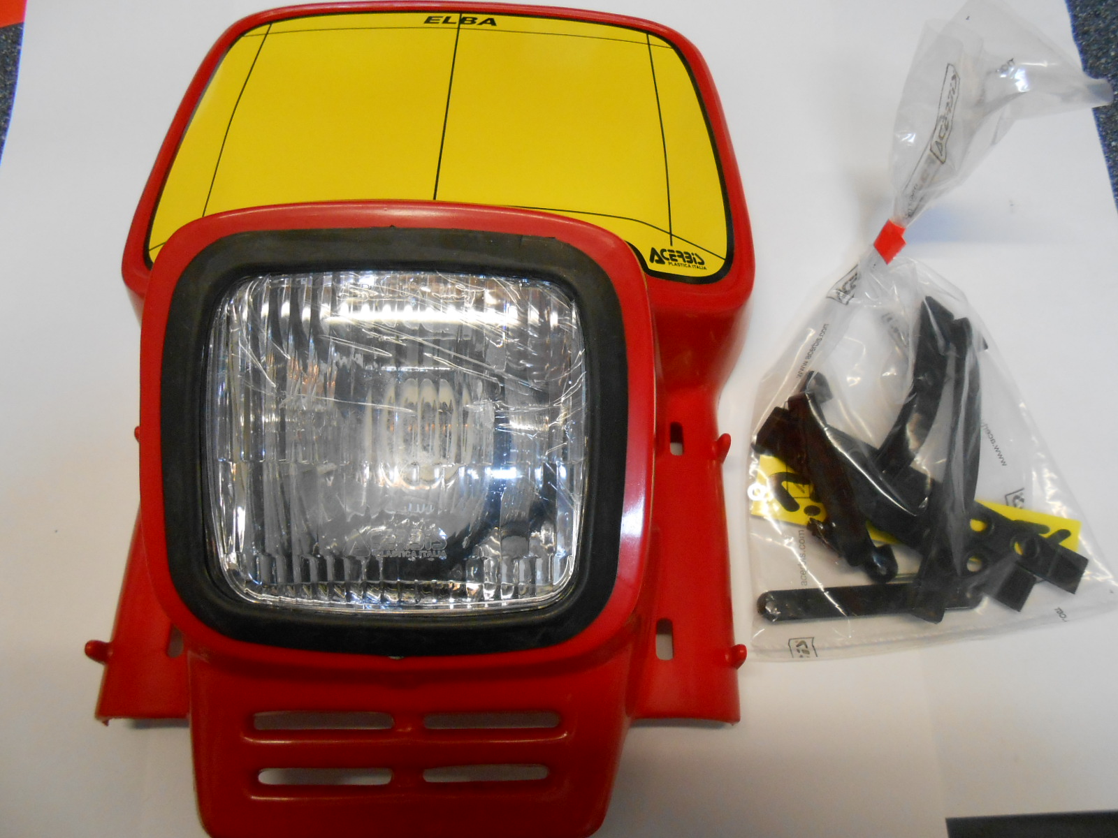Acerbis Elba Enduro Vintage White Headlight Mask – Universal Fit, Made In Italy